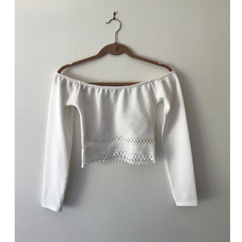 Cropped Long Sleeve with Lace Detail